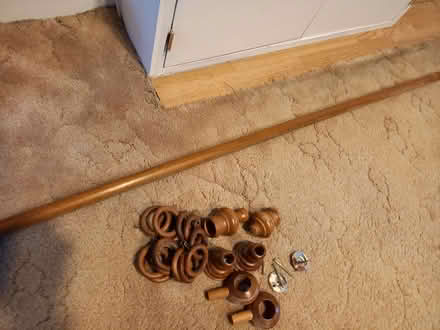 Photo of free Two wooden curtain rails (+ fixings) (New Malden KT3) #1