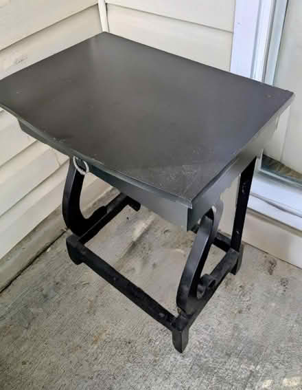 Photo of free Sturdy black wood side table (Robbinsville) #1