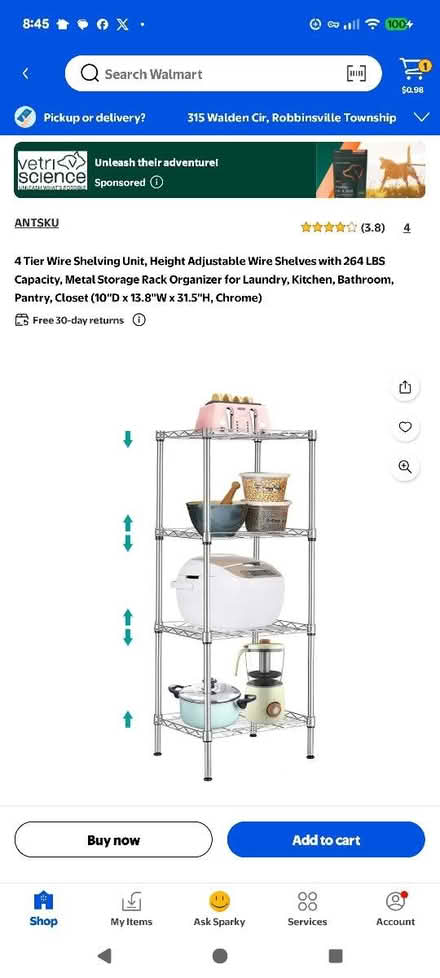 Photo of free white wire shelving unit (Robbinsville) #4