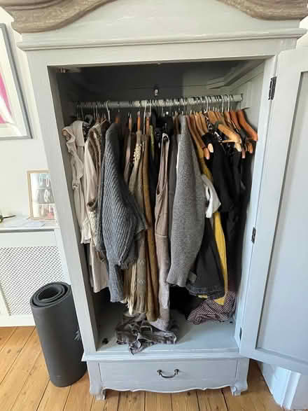Photo of free Set of 2 blue hanging wardrobes (Romsey) #4