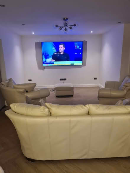 Photo of free Italian leather sofa & armchairs (Heaton BL1) #4