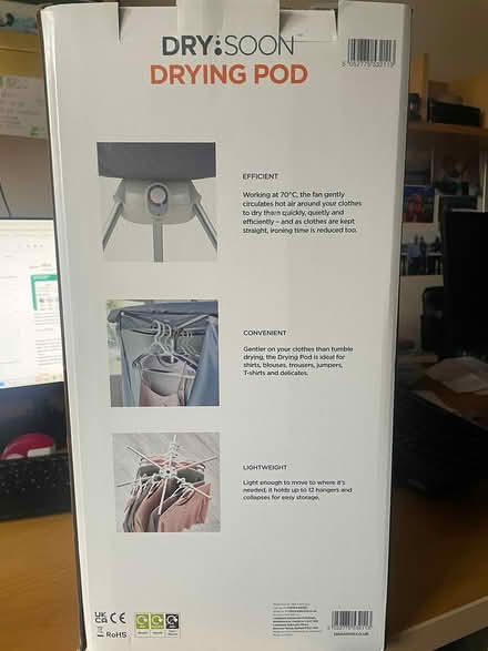 Photo of free Dry:Soon Drying Pod (Liverpool L17 near Jericho L) #3