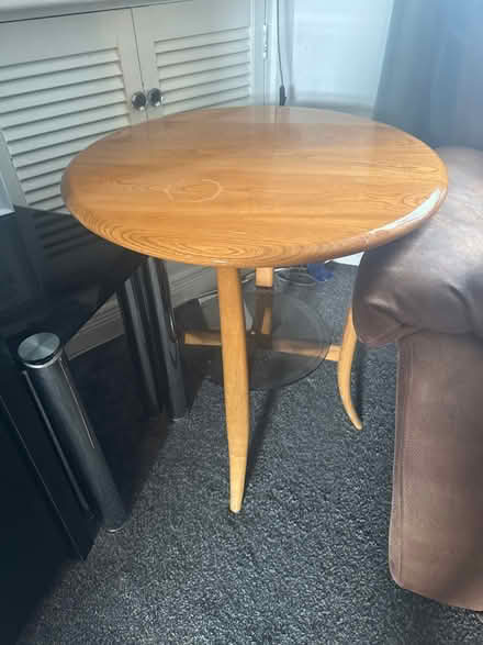 Photo of free Wooden table with glass shelf (Briton ferry SA11) #1