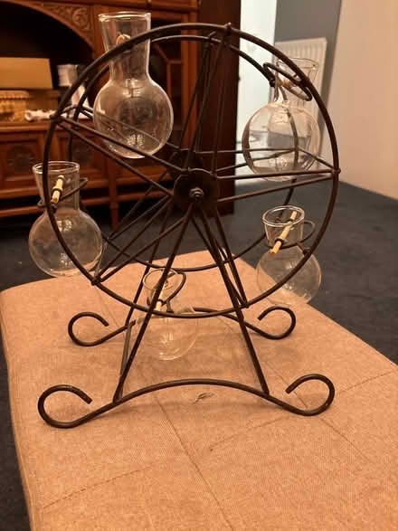 Photo of free Cute little cast iron and glass carousel. (Seal TN15) #1