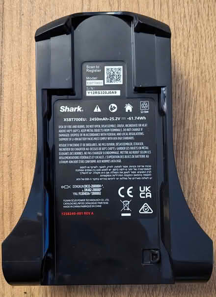 Photo of free Shark Vacuum Battery (XSBT700EU) (PL4 Greenbank.) #2