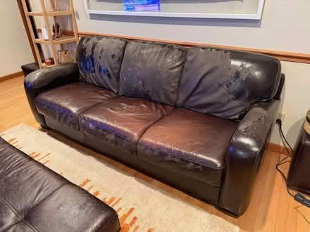 Photo of free Matching leather sofa and recliner (Bayside near Brown Deer Road) #2