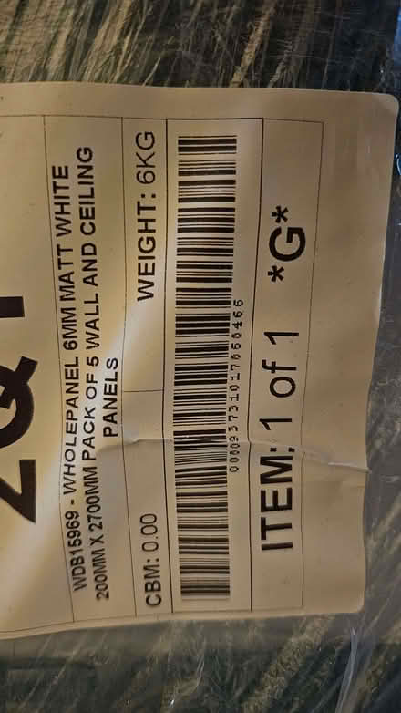 Photo of free White wall/ceiling panels (Brunstane EH15) #2