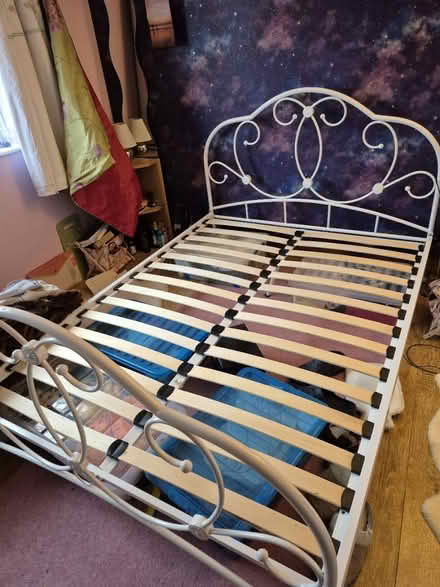 Photo of free Double bed frame with mattress (B49 6be) #1