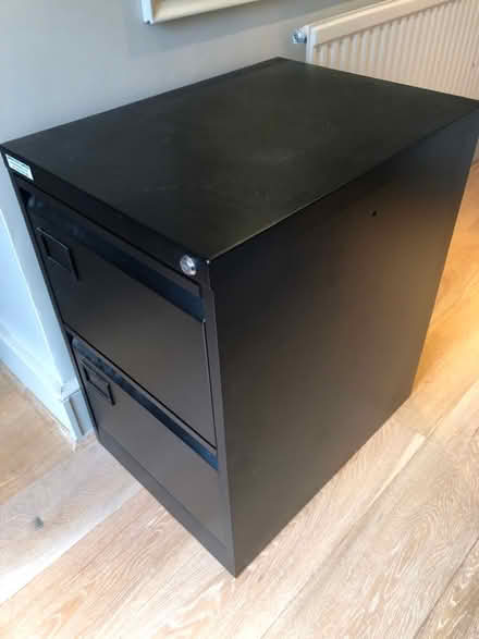 Photo of free Black metal filing cabinet (Putney SW15) #2