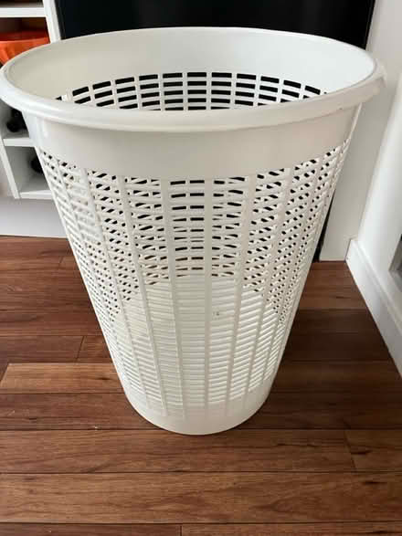 Photo of free White tall laundry basket (Sydenham SE26) #1