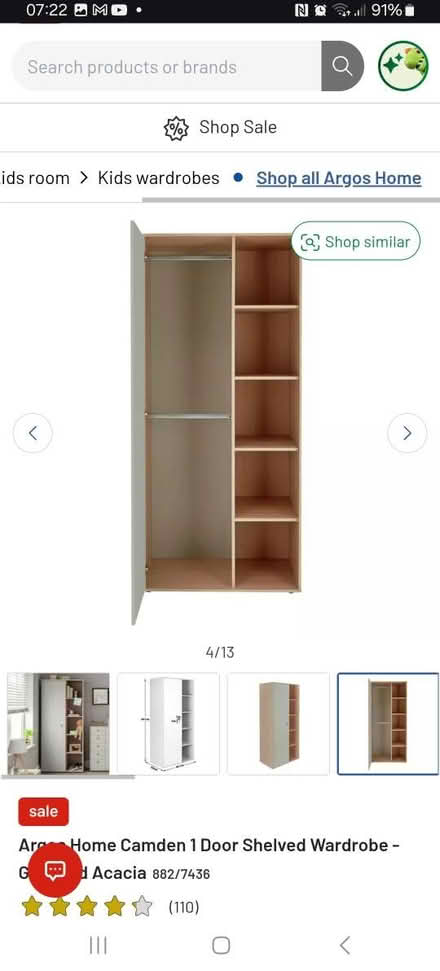 Photo of free Argos kids large wardrobe (Ripley DE5) #2