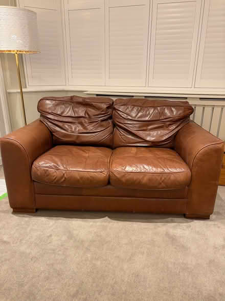 Photo of free Leather sofa (Surbiton KT6) #1