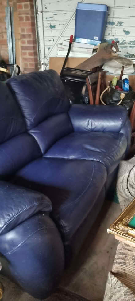 Photo of free Dark Blue 2 Seater Leather Recliner (Ravensbourne BR1) #2