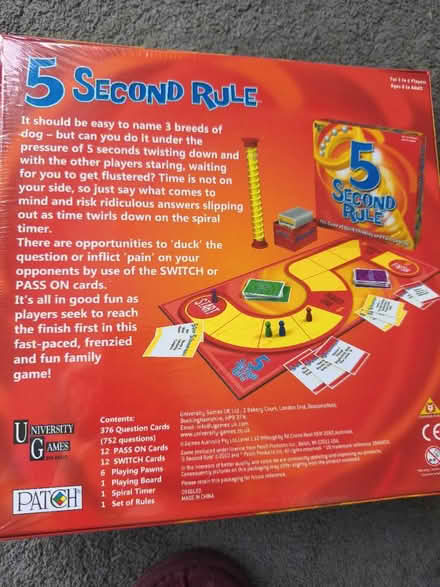 Photo of free 5 Second Rule - board game (Loughborough LE11) #2