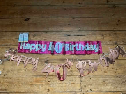 Photo of free Happy Birthday 40th Banners&Candles (Mitcham CR4) #1