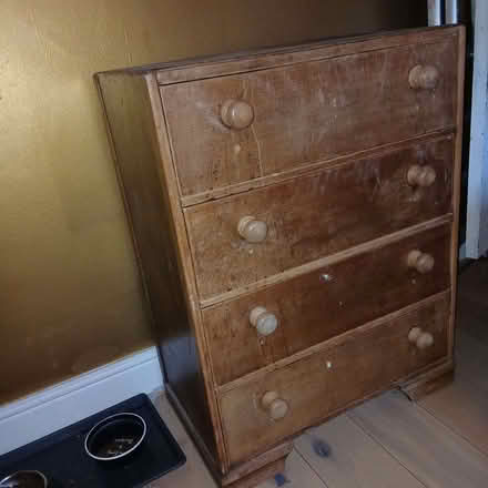 Photo of free Wooden mid 20th Century chest of drawers stripped LS7. (Leeds LS7) #1