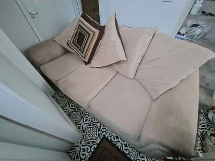 Photo of free Cream Sofa And Pouffe (Bradford BD1) #2