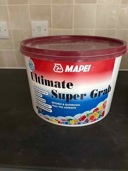 Photo of free Half full bucket of tile adhesive (Alvaston DE24) #1