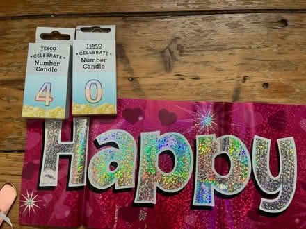 Photo of free Happy Birthday 40th Banners&Candles (Mitcham CR4) #2
