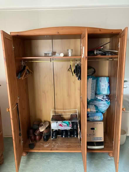 Photo of free Pine triple wardrobe x2 (Canterbury CT2) #4