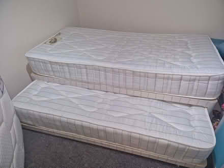 Photo of free Single bed / guest bed mattress and base. (Chorley Moor PR7) #1