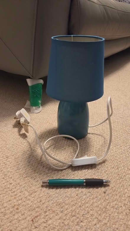 Photo of free Teal table lamp (CliftonM,YO30) #1