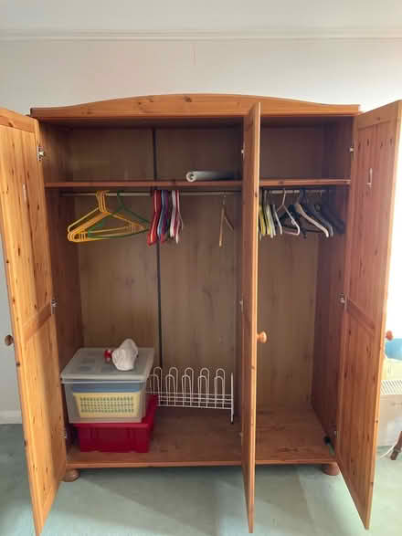 Photo of free Pine triple wardrobe x2 (Canterbury CT2) #2