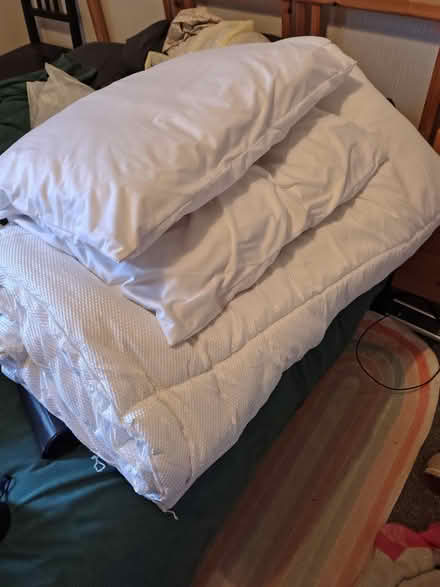 Photo of free Duvet tog 10.5 plus pillows (Slateford EH14) #1