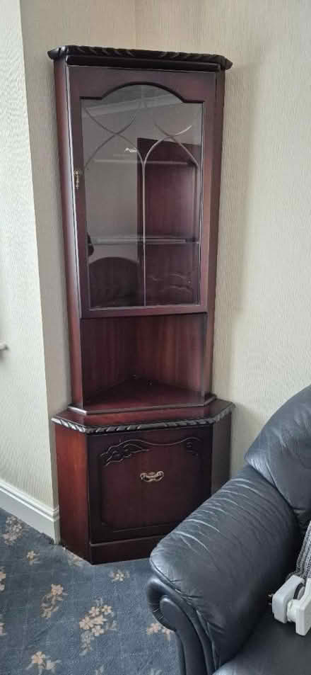 Photo of free Mahogany corner units x 2 (Rainhill L35) #1