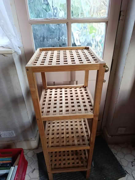 Photo of free Tall wood shelf (Northwood HA6) #1