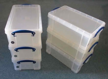 Photo of free Set of 5-litre "Really Useful" storage boxes (Caldecott OX14) #1