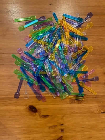 Photo of free 100+ plastic spoons - multi colour (Shenley Fields B29) #1