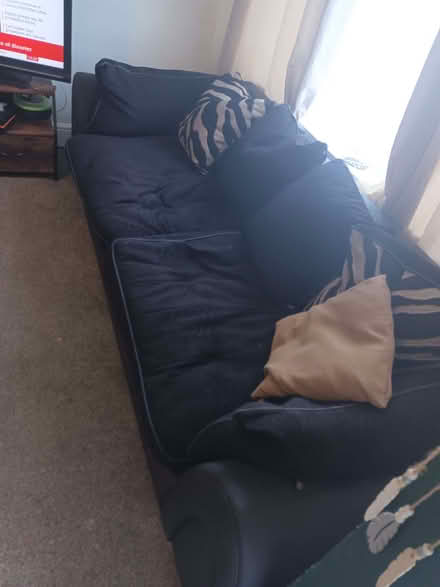 Photo of free Black 3 seater sofa (Harehills LS9) #2
