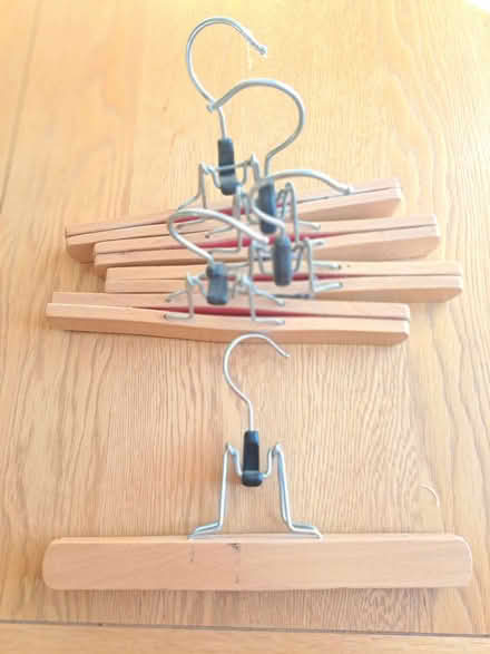 Photo of free Wooden trouser/skirt hangers (Priestthorpe BD16) #1