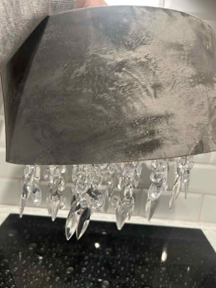 Photo of free Grey velvet lamp shade (Dunstable) #1