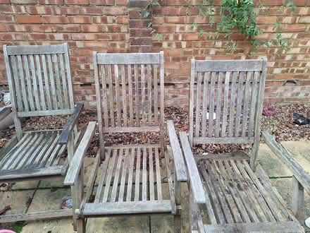 Photo of free Teak Reclining Garden Chairs (Hanworth TW13) #1