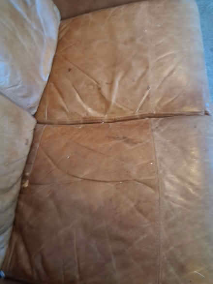 Photo of free Two seater, real leather sofa (Wymott PR26) #3