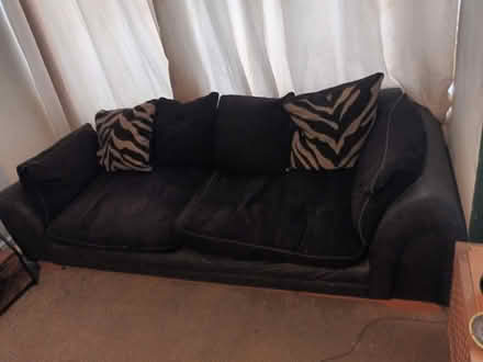 Photo of free Black 3 seater sofa (Harehills LS9) #1