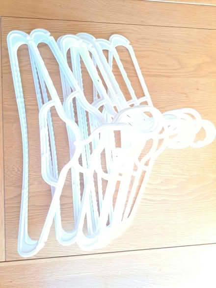 Photo of free White coat hangers (Priestthorpe BD16) #1
