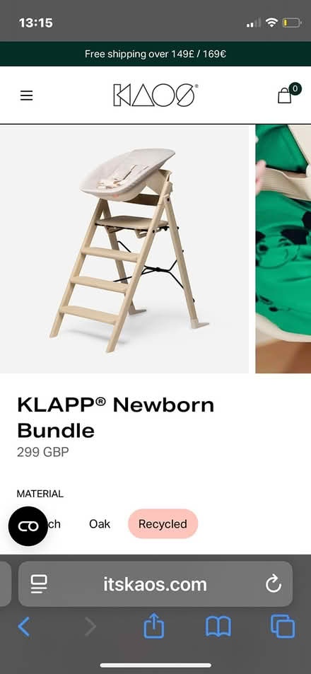 Photo of Kaos Klapp/Mash/foldable highchair (Forest Hill OX33) #2