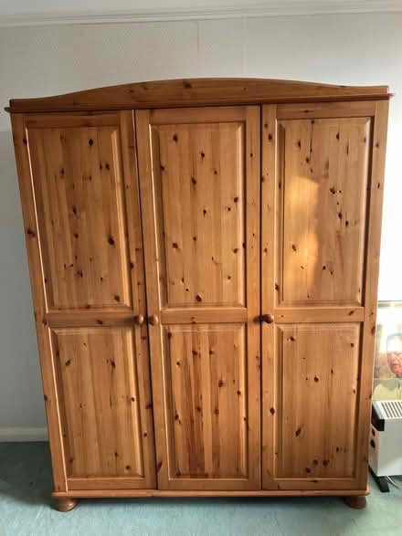Photo of free Pine triple wardrobe x2 (Canterbury CT2) #1