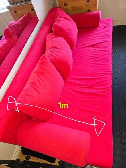 Photo of free Red Sofa-bed with storage (BH2) #1