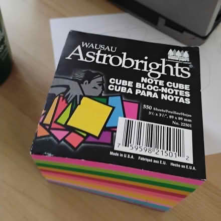 Photo of free Astrobrights note cube (Darien) #1