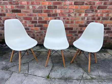 Photo of free 3 x White Chairs (Fallowfield M14) #1