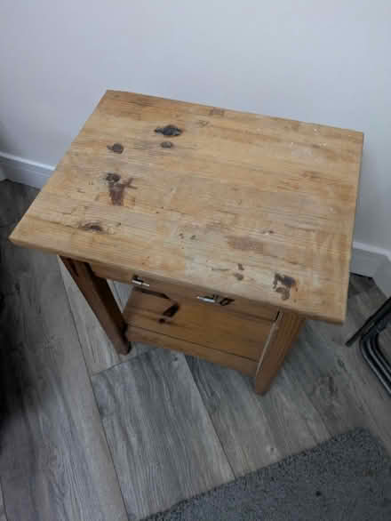 Photo of free Solid wood bedside table (Mosspark, Glasgow G52) #2