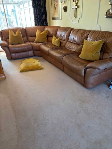 Photo of free Large leather electric corner sofa (Talbot Woods BH4) #1