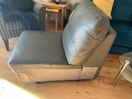 Photo of free Grey leather chair (Stanmore HA7) #3