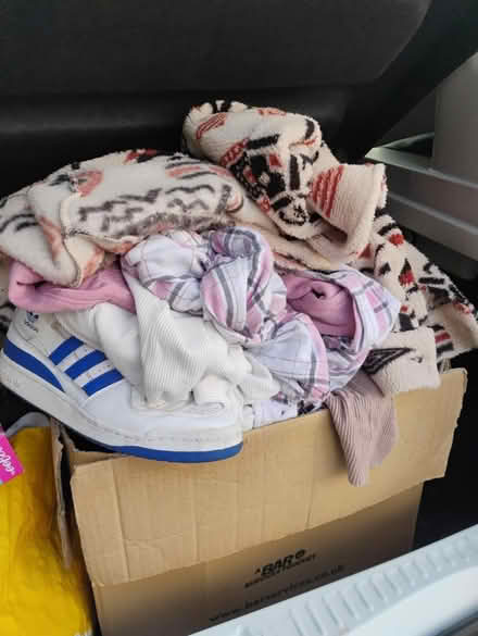 Photo of free Box of mixed clothing and shoes (TN34 blacklands) #1