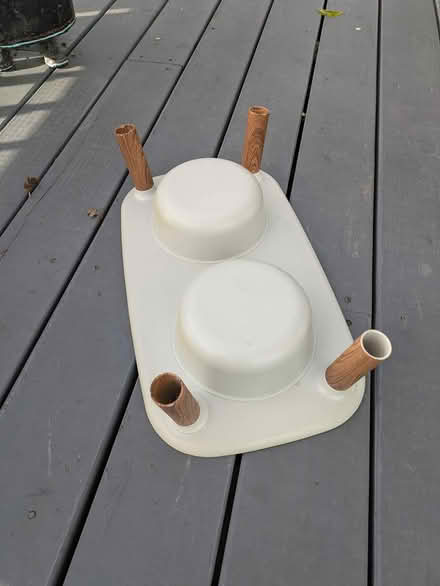 Photo of free Elevated dog feeding bowl holder (West End Santa Rosa) #3