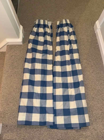 Photo of free Laura Ashley blue & white curtains (Chipstead CR5) #2